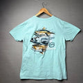 Magellan Outdoors blue yellowfin, tarpon, and redfish fishing graphic tee Size L