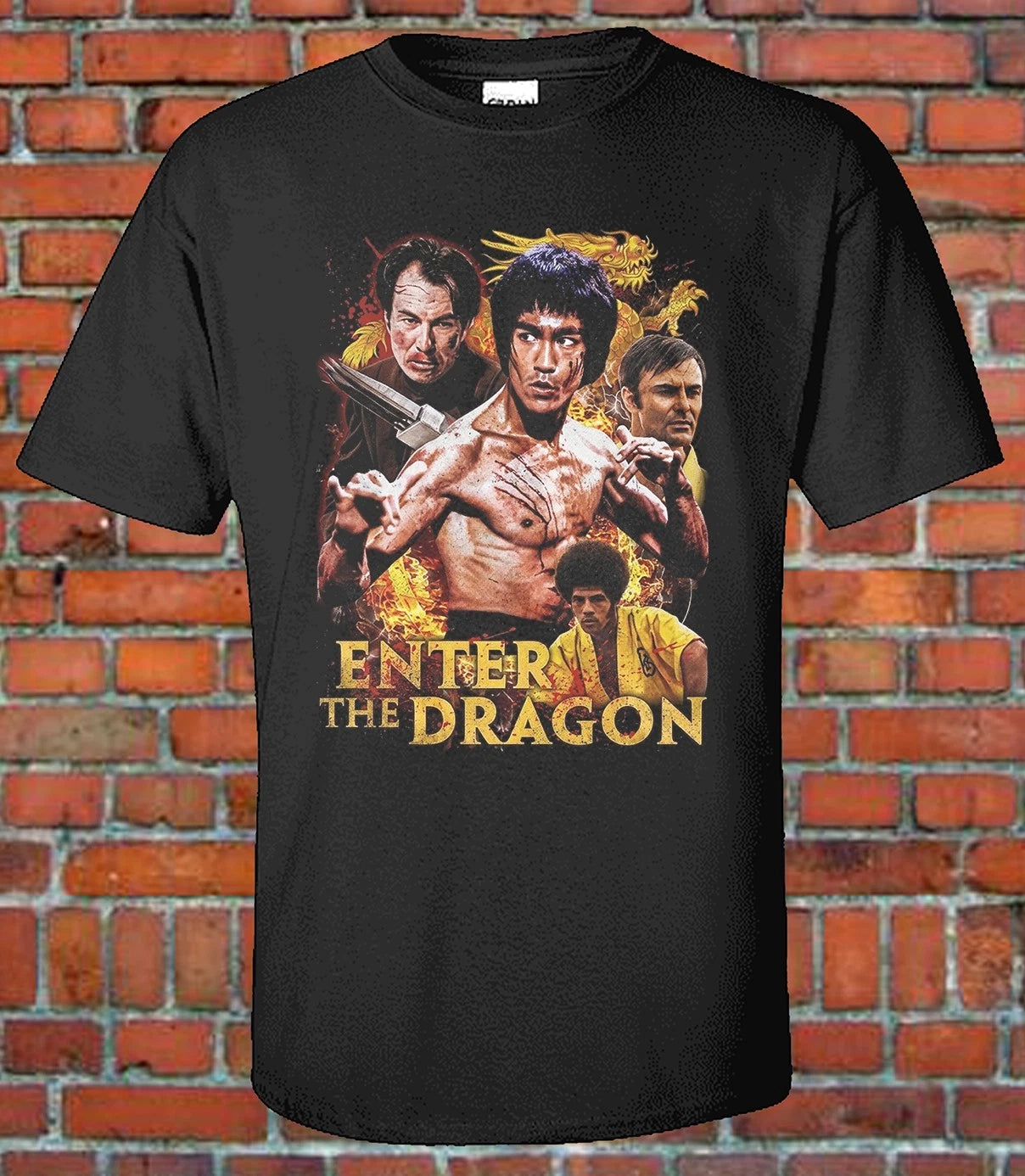 VINTAGE MARTIAL ARTS MASTER GRAPHIC TEE BLACK HEAVY COTTON RETRO ACTION LEE