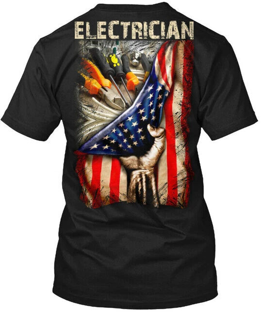 Past Buyers Exclusive - Electrician Tee T-Shirt Made in the USA Size S to 5XL