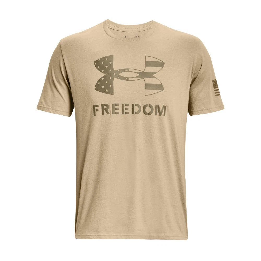 Under Armour 1370811 Men's UA Freedom Logo T-Shirt, Sand/Federal Tan, 2X-Large