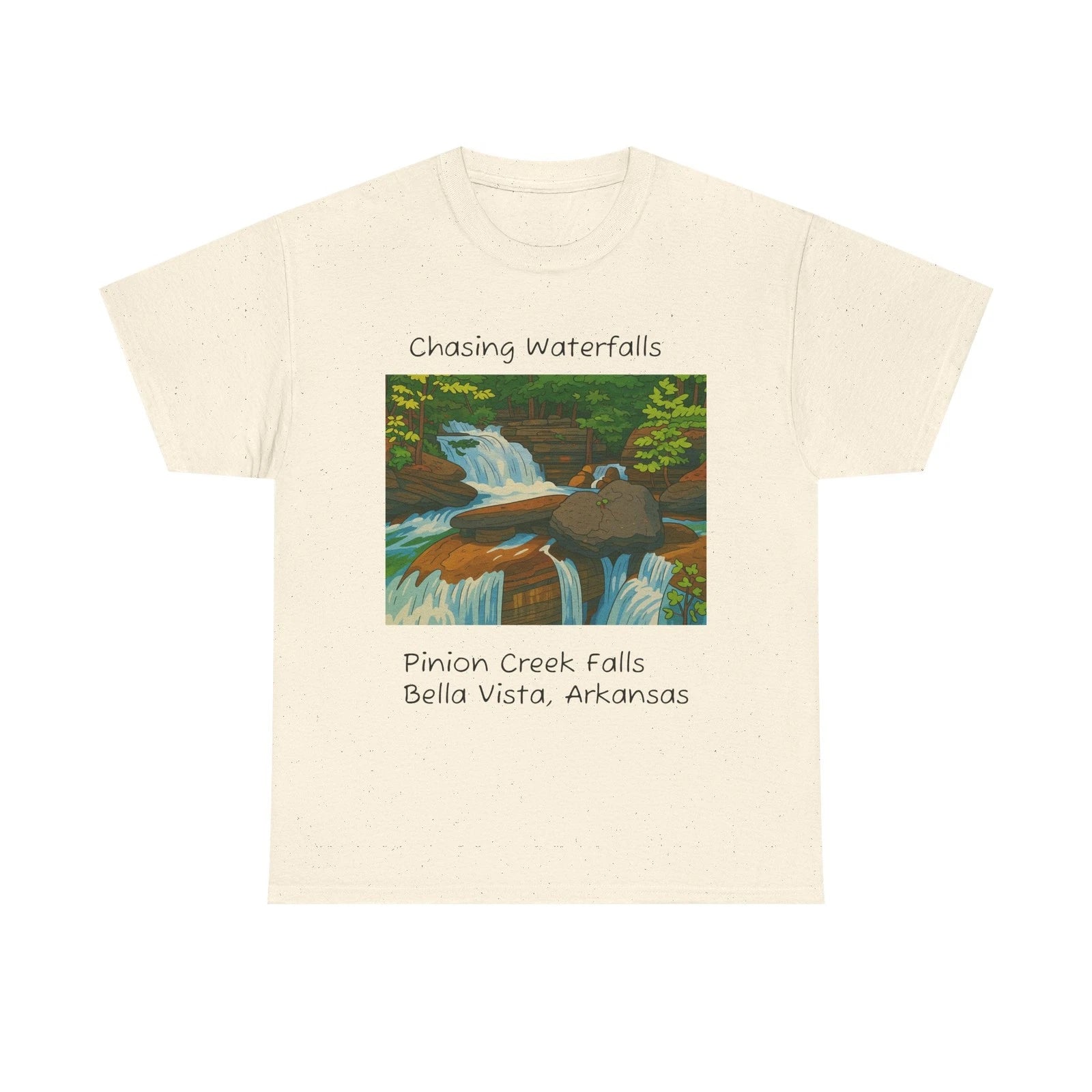 Chasing Waterfalls Pinion Creek Falls Bella Vista Arkansas Tshirt