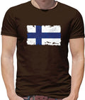 Finland Grunge Flag - T-Shirt - Helsinki Finnish Flags Europe