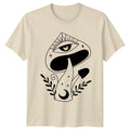 Mystical Mushroom Eye Moon Stars T-Shirt Boho Aesthetic Nature Spirituality