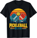 Mountain Sunset Retro Pickleball Club Paddles Graphic Tee