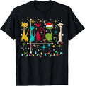 Retro 50s 60s Christmas Cat T-Shirt with Mid Century Modern Design Image 1 of 3