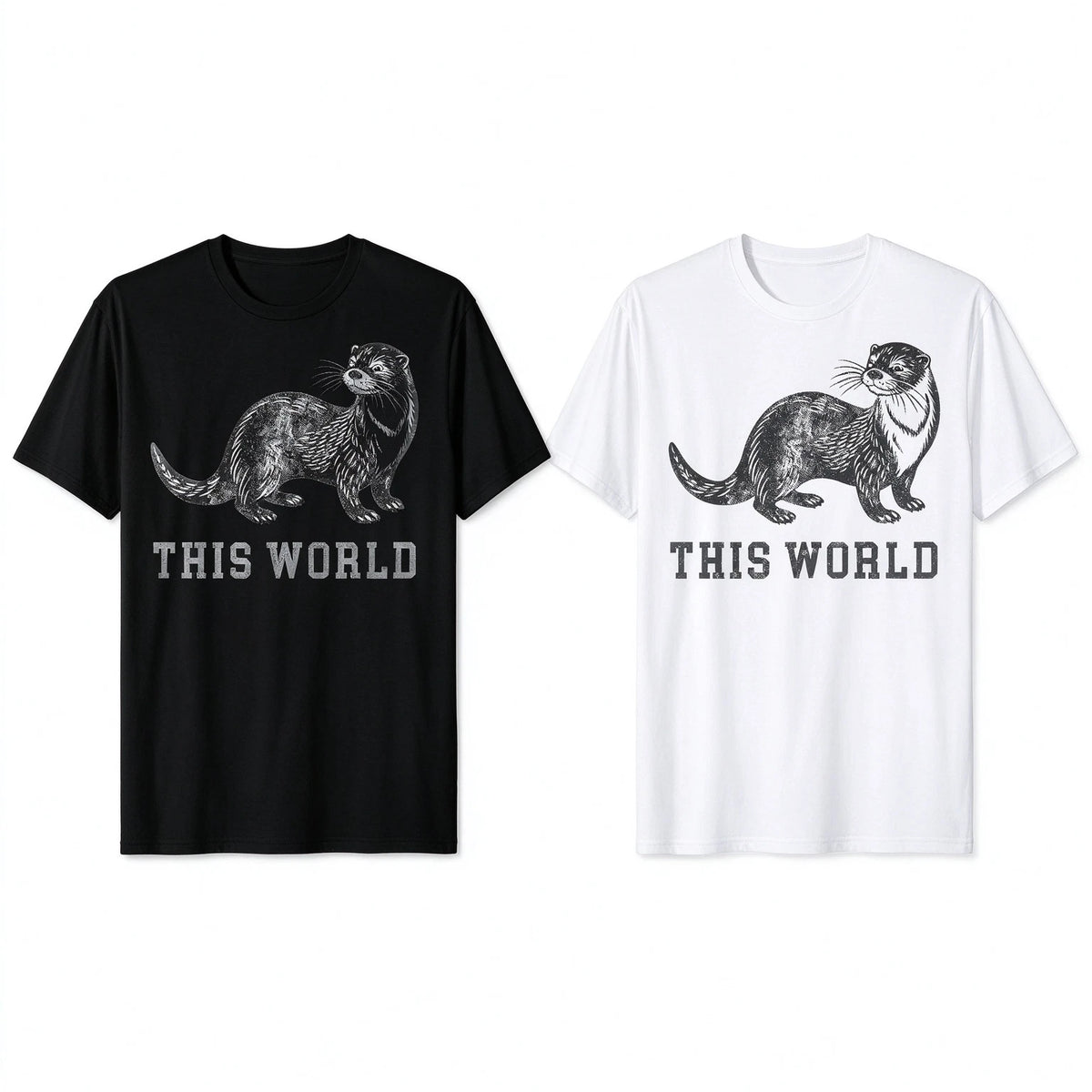 Vintage Otter This World Animal Graphic T-Shirt SIZE S-5XL Image 1 of 4