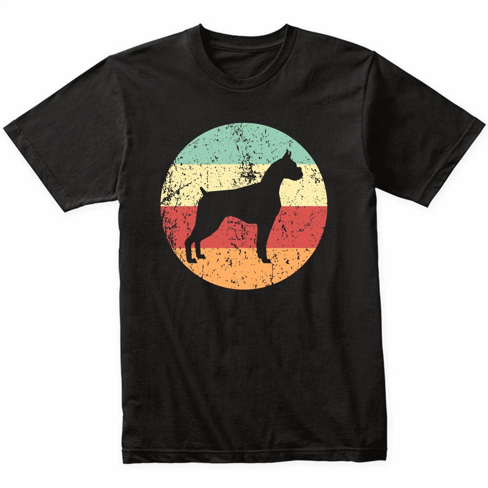 Boxer Shirt - Vintage Retro Boxer Dog T-Shirt - Retro Colors