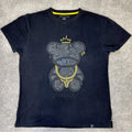 Screenshot Brand Bear Crown Gold Chain Graffiti Tee Black 2XL Streetwear
