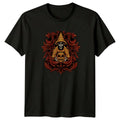 Wizard Skull Pumpkin Ornate Design T-Shirt Gothic Spooky Halloween Gift