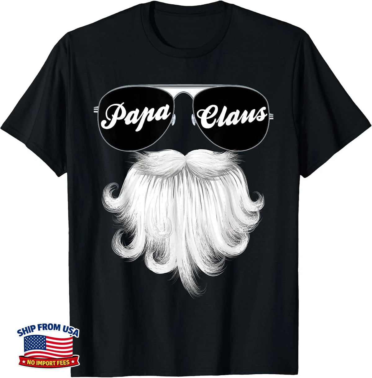 Funny PAPA - Santa Grandpa Dad Grandad Christmas T-Shirt