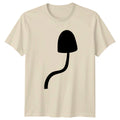 Minimalist Mushroom Silhouette T-Shirt Fungi Nature Birthday Gift