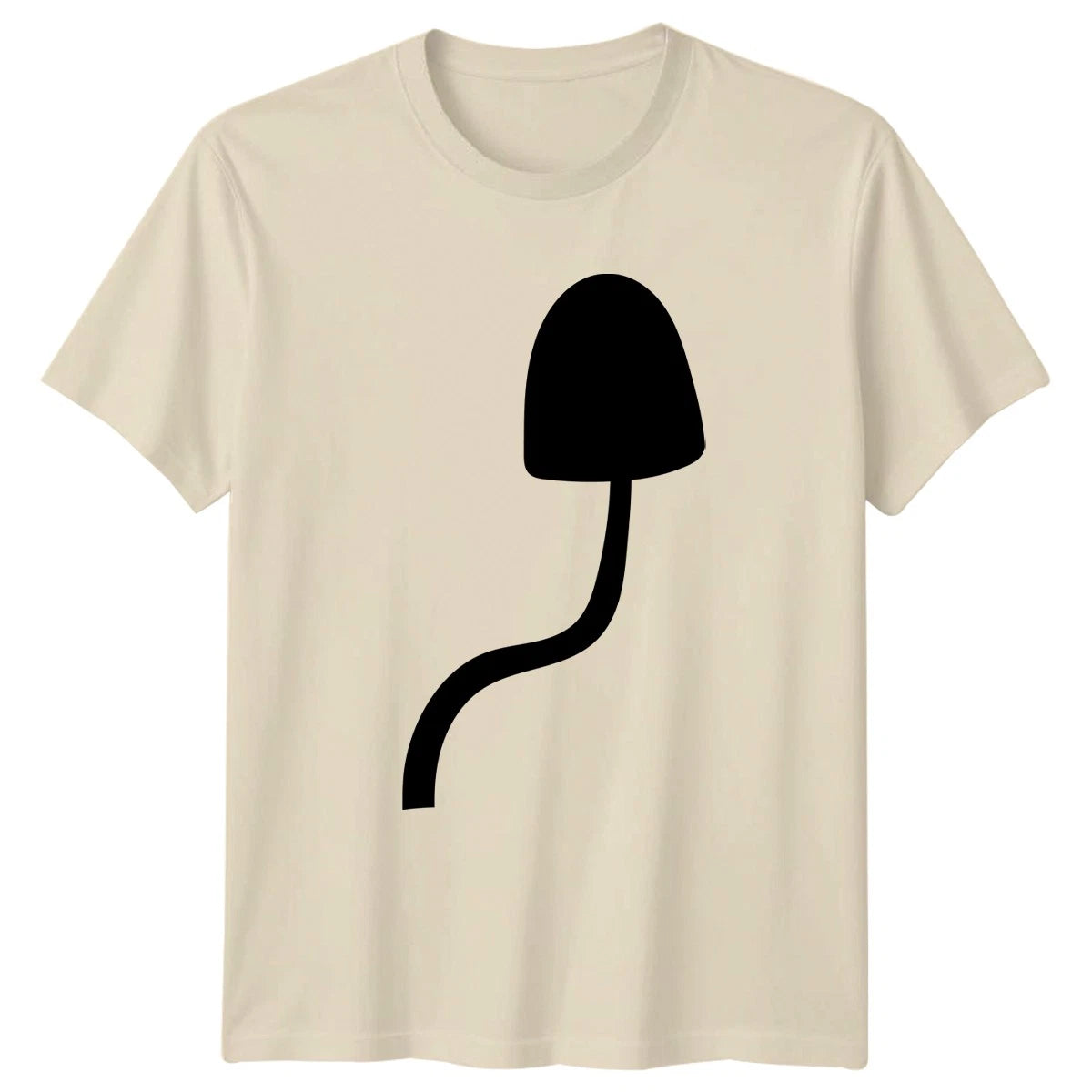 Minimalist Mushroom Silhouette T-Shirt Fungi Nature Birthday Gift