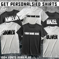 Personalised Grunge Effect Text T-Shirt Custom Name Slogan Distressed Style Gift