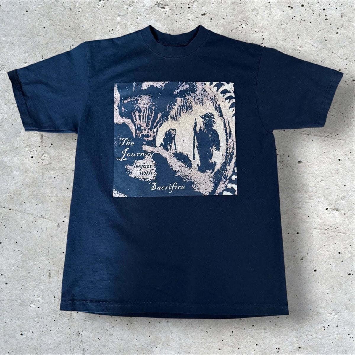 Suffer Healing Company T Shirt Mens Large Journey Begins With Sacrifice Black