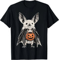 Retro Halloween Bat Spooky Season Bat Jack O Lantern T-Shirt unisex T-Shirt Image 1 of 2