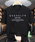Dry T Black L Size Brooklyn Quick Dry Breathable Material Size Simple Adult T Sh