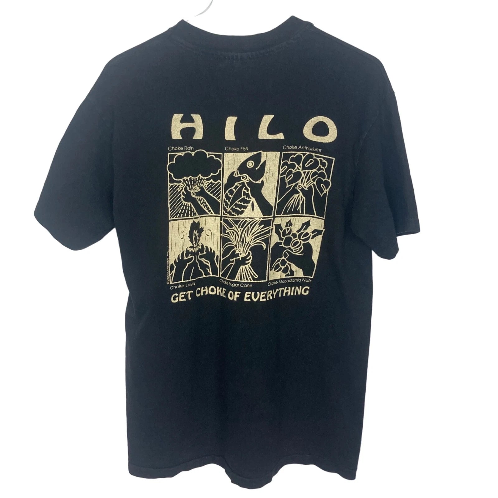 Vintage Creative Arts Hawaii Black T Shirt Adult Medium Get Choke of Everything