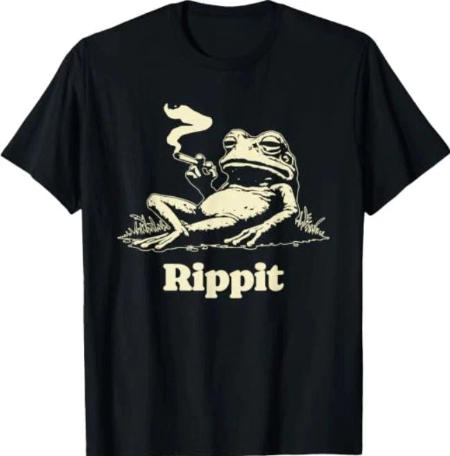 rippit Frog Stoner Weed Marijuana Smoker Cannabis 420 Funny T-Shirt