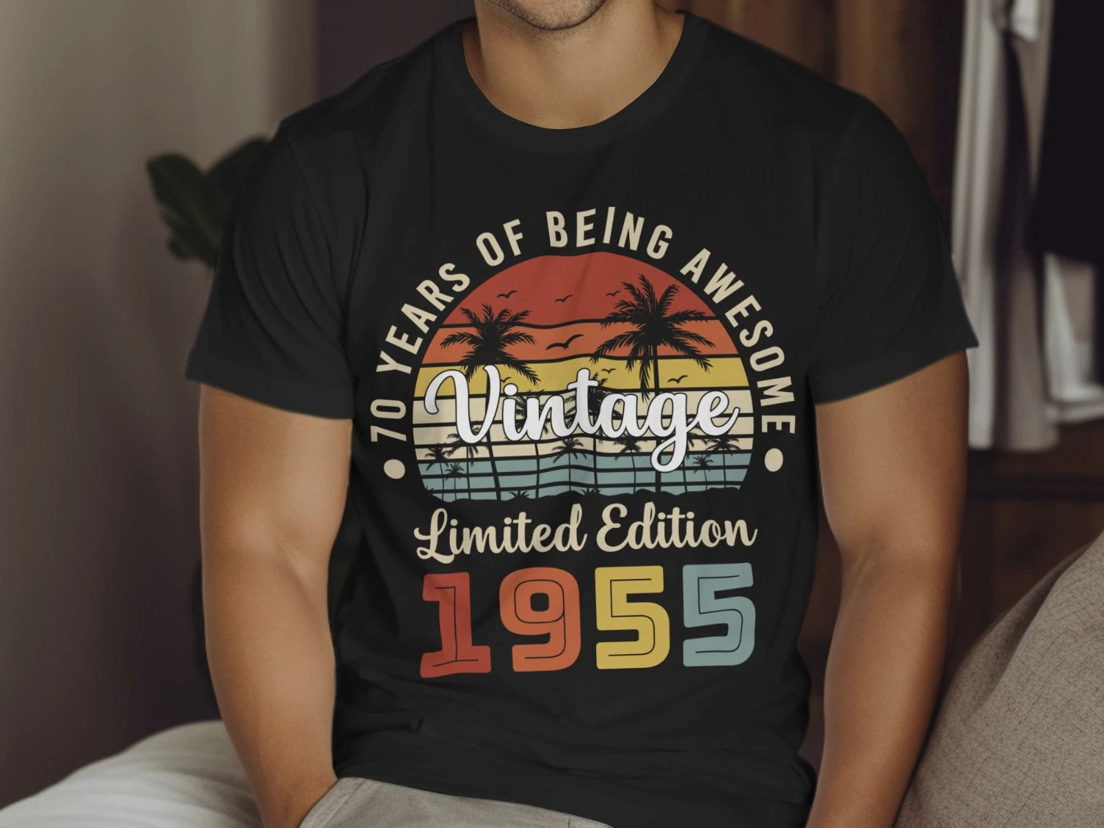 Personalised Vintage Birthday T Shirt Any Age Year Limited Edition Retro Gift