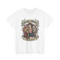 Fireside Favorite Pinup Firefighter Tee | Always Ready vintage badge