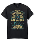 Life Begins at 70 T-Shirt Mens Funny Born In 1956 70th Birthday Gift Dad Grandad