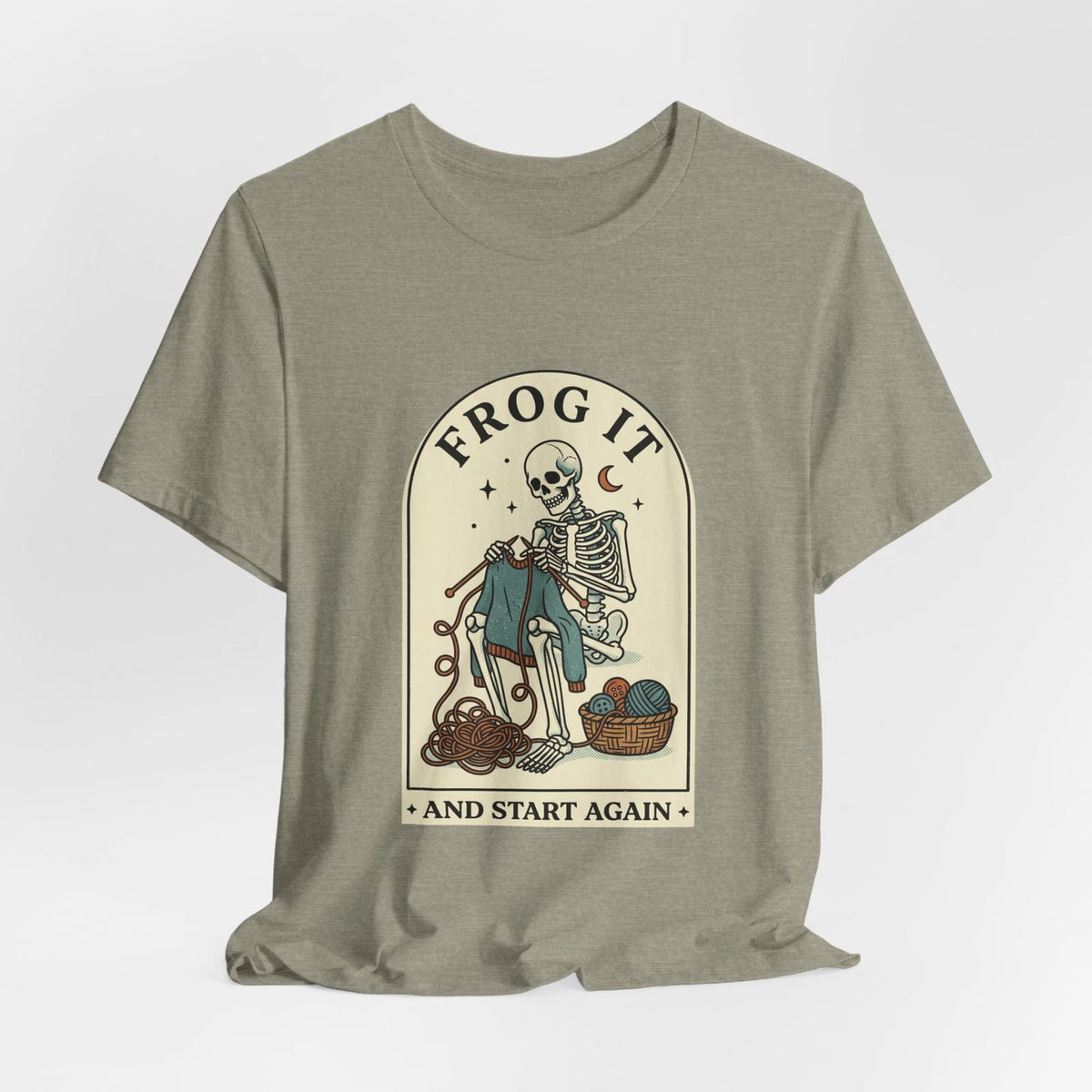 Frog It Skeleton Knitting Tee