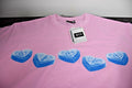 OTC - Over The Counter Pink T-Shirt - Blue Hearts SICKO- Size Medium - Mens