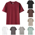 Loose Fit Mens Basic Tee Short Sleeve Solid Color for Sports Streetwear