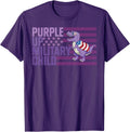 Purple Up for Military Kids Military Child Month Dinosaur Gift Unisex T-Shirt
