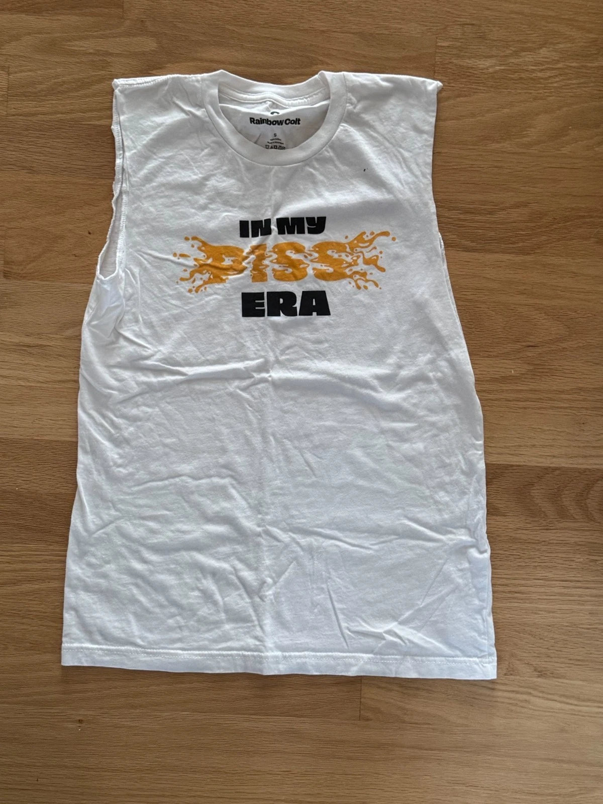 "In My Piss Era" Muscle Tshirt Cut Off (Size S)