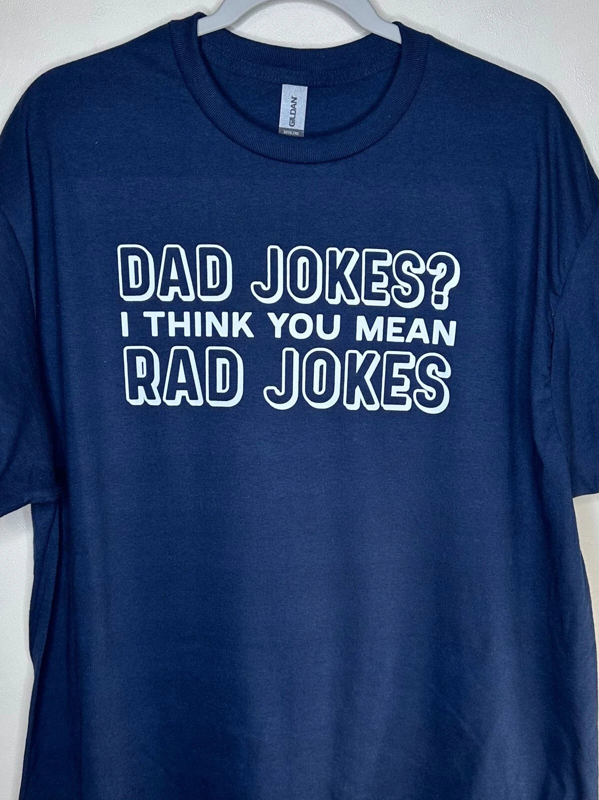Dad Jokes Rad Jokes Shirt Navy White Men's T-Shirt Boutique Sz XL