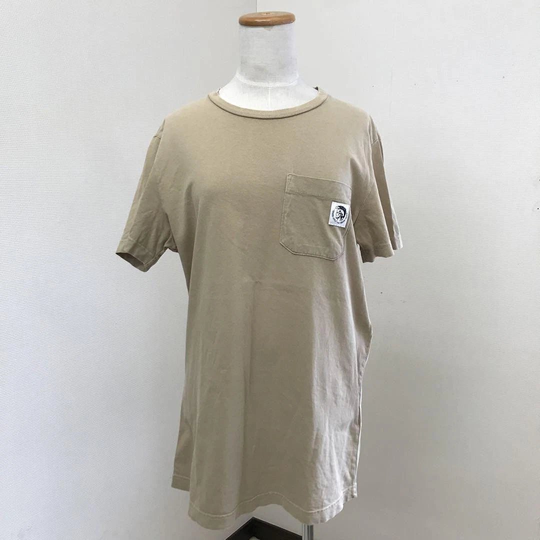 Diesel Men M T-Worky Mohi T-Shirt Khaki Vintage Luxury Stylish Casual Italian