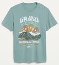 OLD NAVY Unisex GRAND TETON National Park Aqua Short Sleeve T-shirt  size M