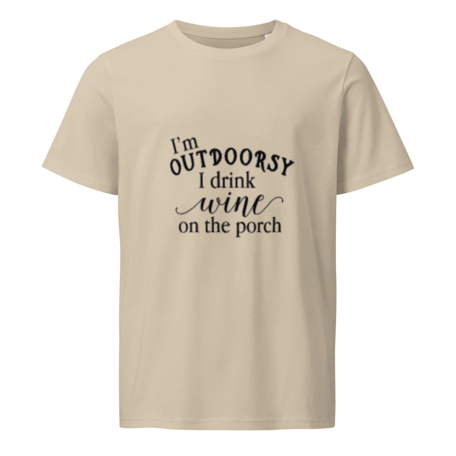 I'm Outdoorsy I Drink Wine On The Porch T-Shirt Funny Graphic Tee Gift For Her