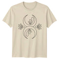 Crescent Moon Floral Abstract T-Shirt Abstract Floral Floral Birthday Gift