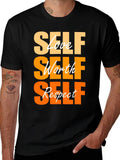 Self Love Worth Respect Unisex Black T-Shirt Fashion Graphic Tee Casual Image 1 of 4