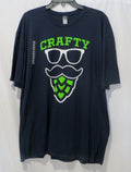 Gildan Men's Size 2X Navy Blue Green Crafty Pattern T-Shirt New