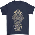 Gold Mandala Art Elephant Mens T-Shirt 100% Cotton