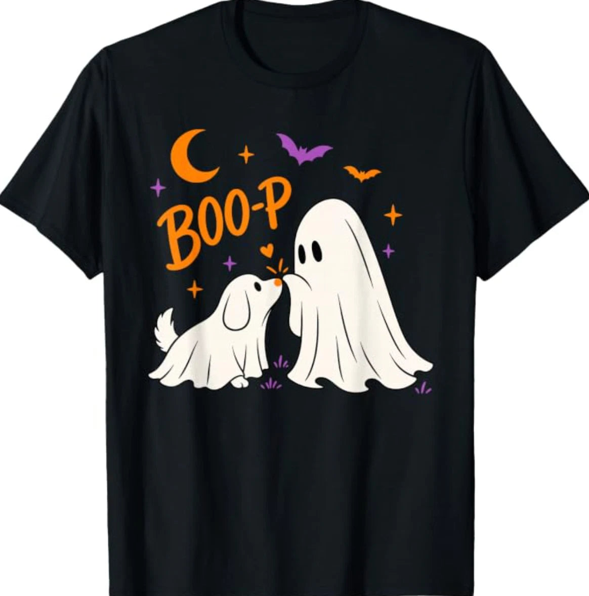 Boo-P Ghost Dog Cute Halloween Dog Funny Ghost Puppy T-Shirt Image 1 of 2