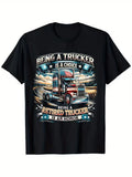 Being A Trucker Is A Choice Being A Retired Trucker T-Shirt, fashionable short-s