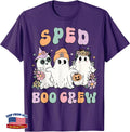 SPED Boo Crew T-Shirt Halloween Floral Ghost Special Ed Teacher Gift