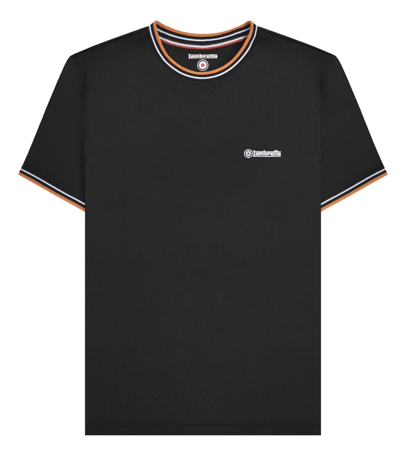 Lambretta Mens Twin Tipped Pique Classic Casual Smart T-Shirt