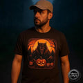 Halloween Cryptid Shirt Rougarou Dogman Pumpkin Patch Predator Graphic Tee Spook