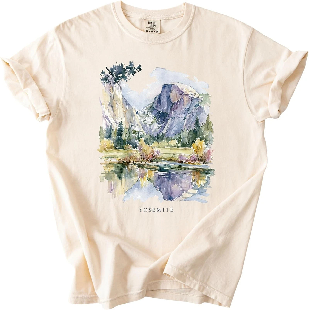 FITIN Yosemite Mountain Vintage T-Shirt - Casual National Park Crewneck for All