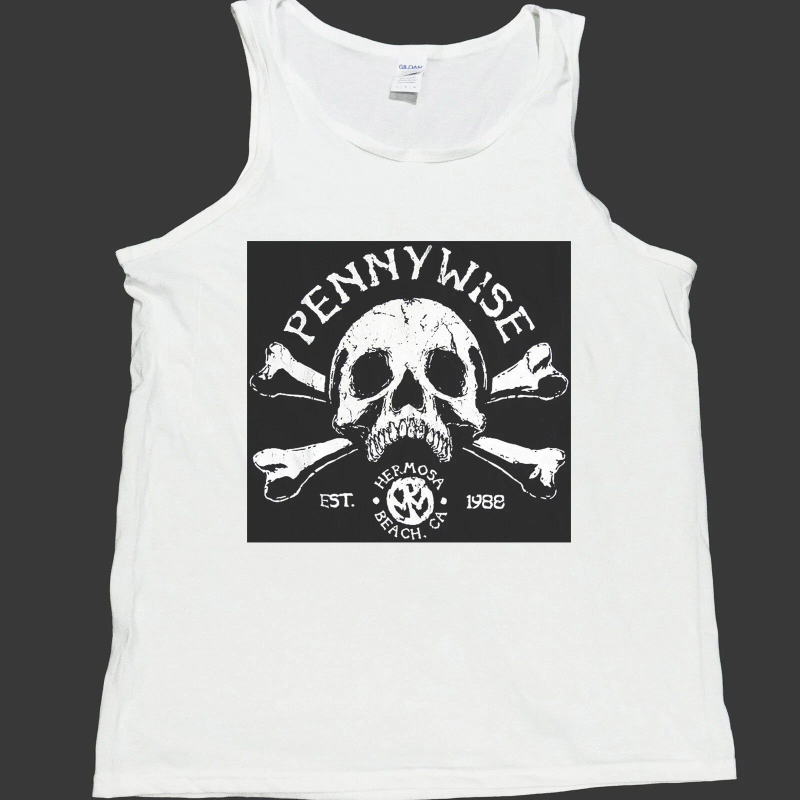 Pennywise T-SHIRT vest top Punk Rock Hardcore unisex white S-2XL