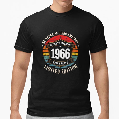 1966 60th Birthday Shirt Vintage 60 Years Old Limited Edition Gift Tee Cotton