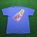 Leoma Lovegrove Tshirt Mens Large Blue Guitar Art Wearable Art Graphic Tee