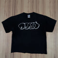 MF DOOM THROW T-Shirt Graffiti Black Hip Hop Metal Face Medium Cropped