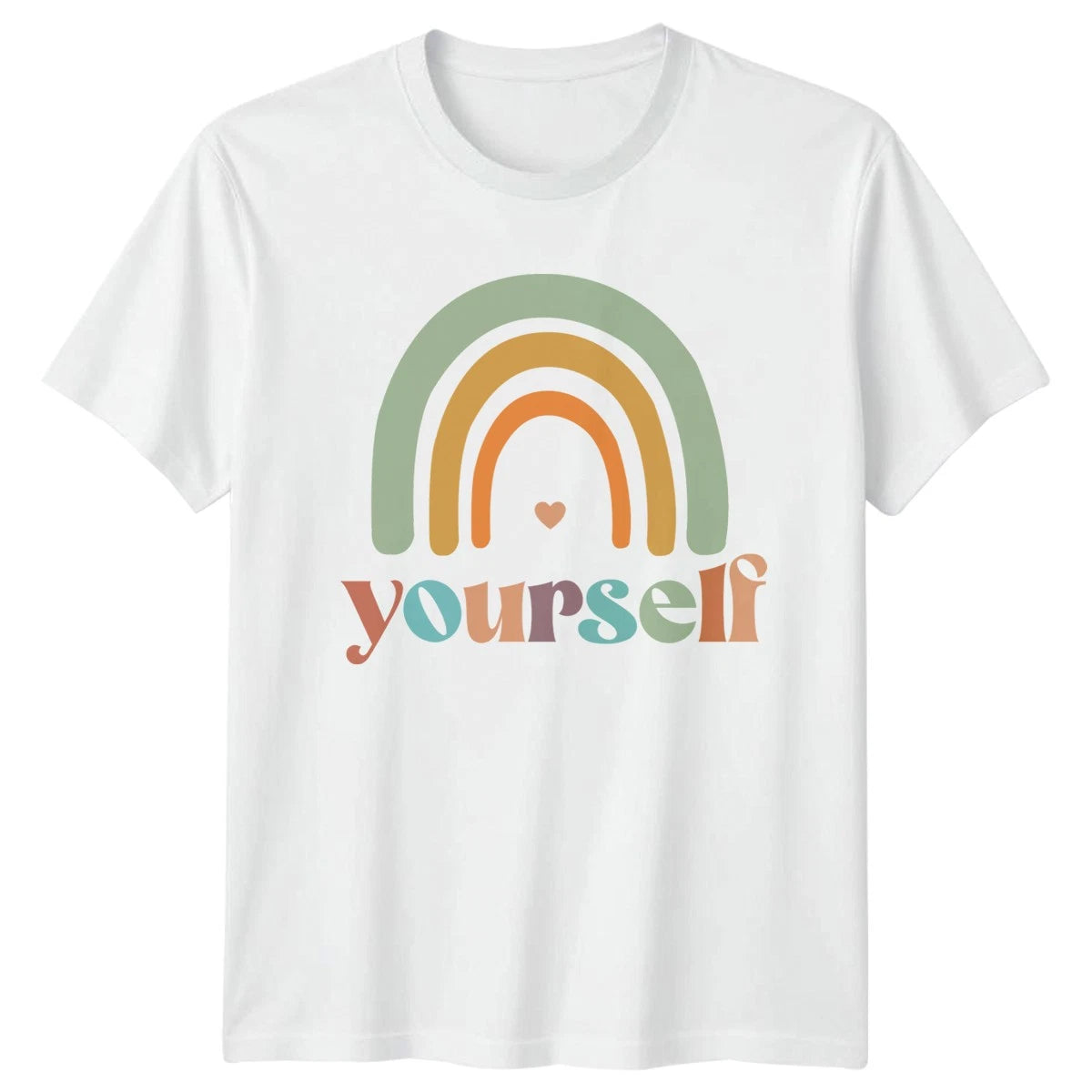 Be Yourself Boho Rainbow Aesthetic T-Shirt Self Love Gift For Him And Her