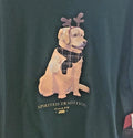 CHAPS Mens Size LARGE Vintage Christmas Dog T-shirt NEW Holiday Lab Green